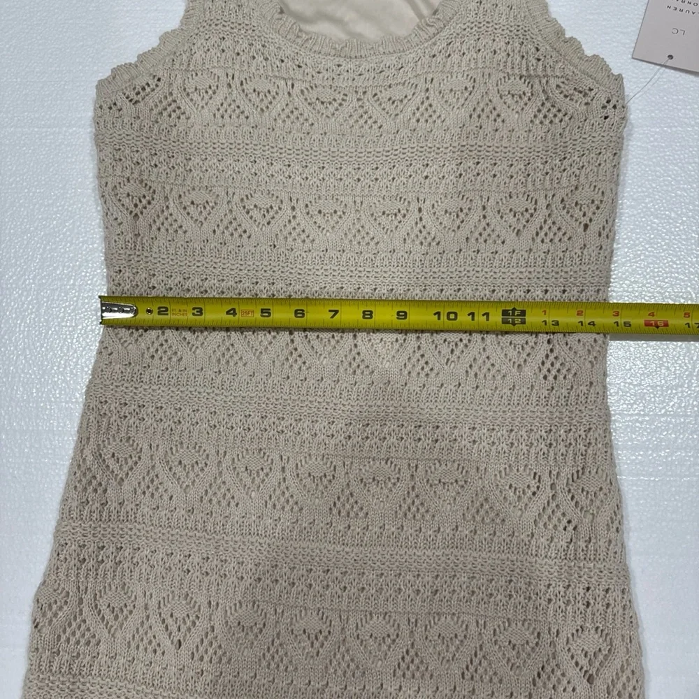LC Lauren Conrad Cream Crochet Midi Dress - Picture 6 of 10